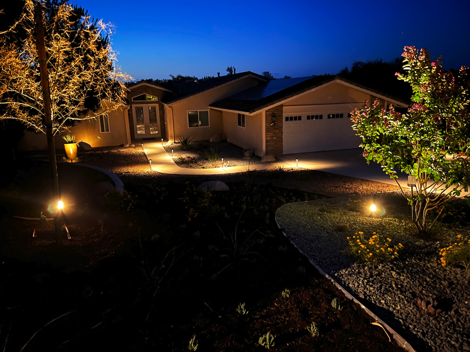 'Flowing Harmony' in Poway installed landscape - Poway, San Diego