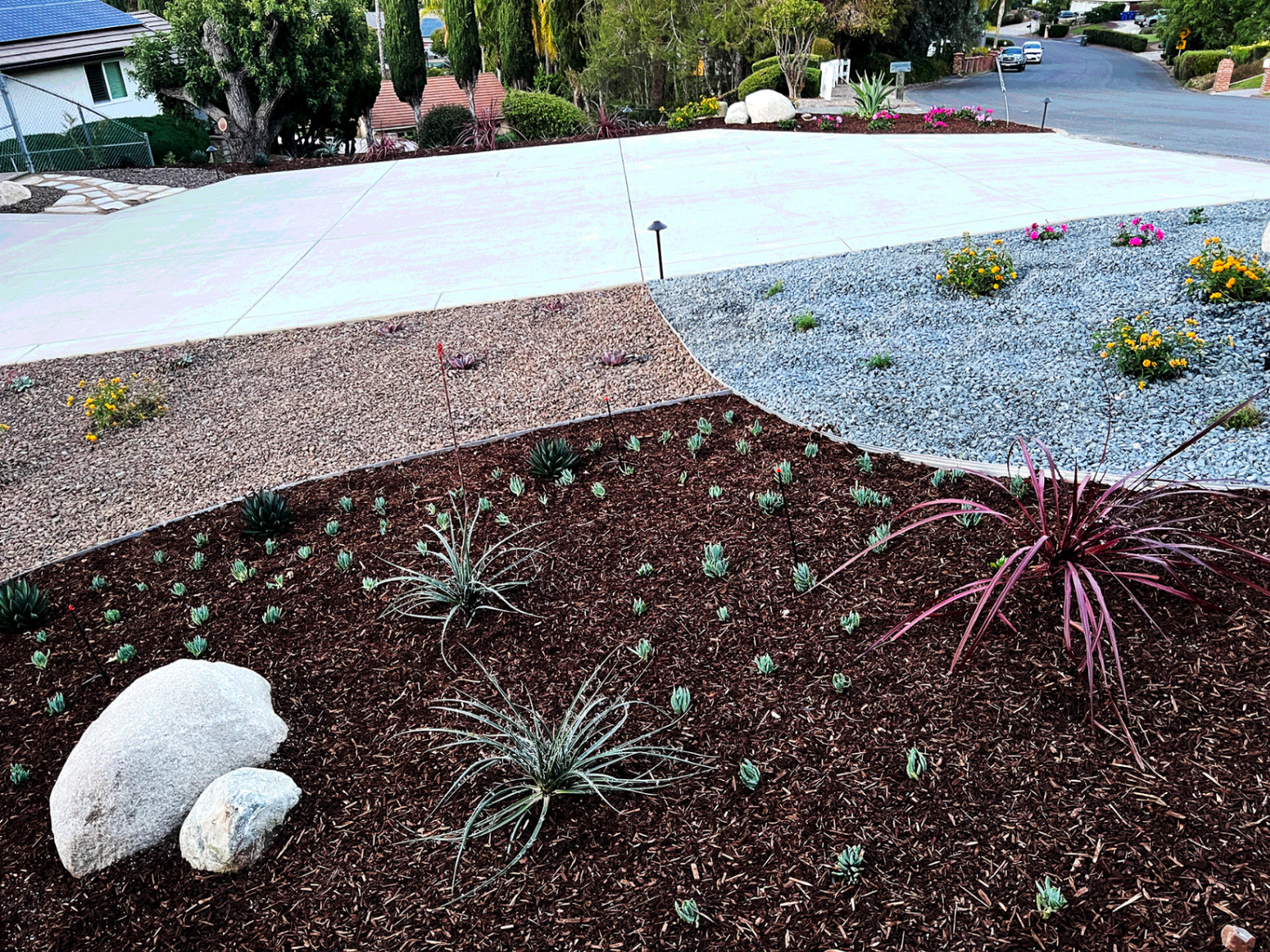 'Flowing Harmony' in Poway installed landscape - Poway, San Diego