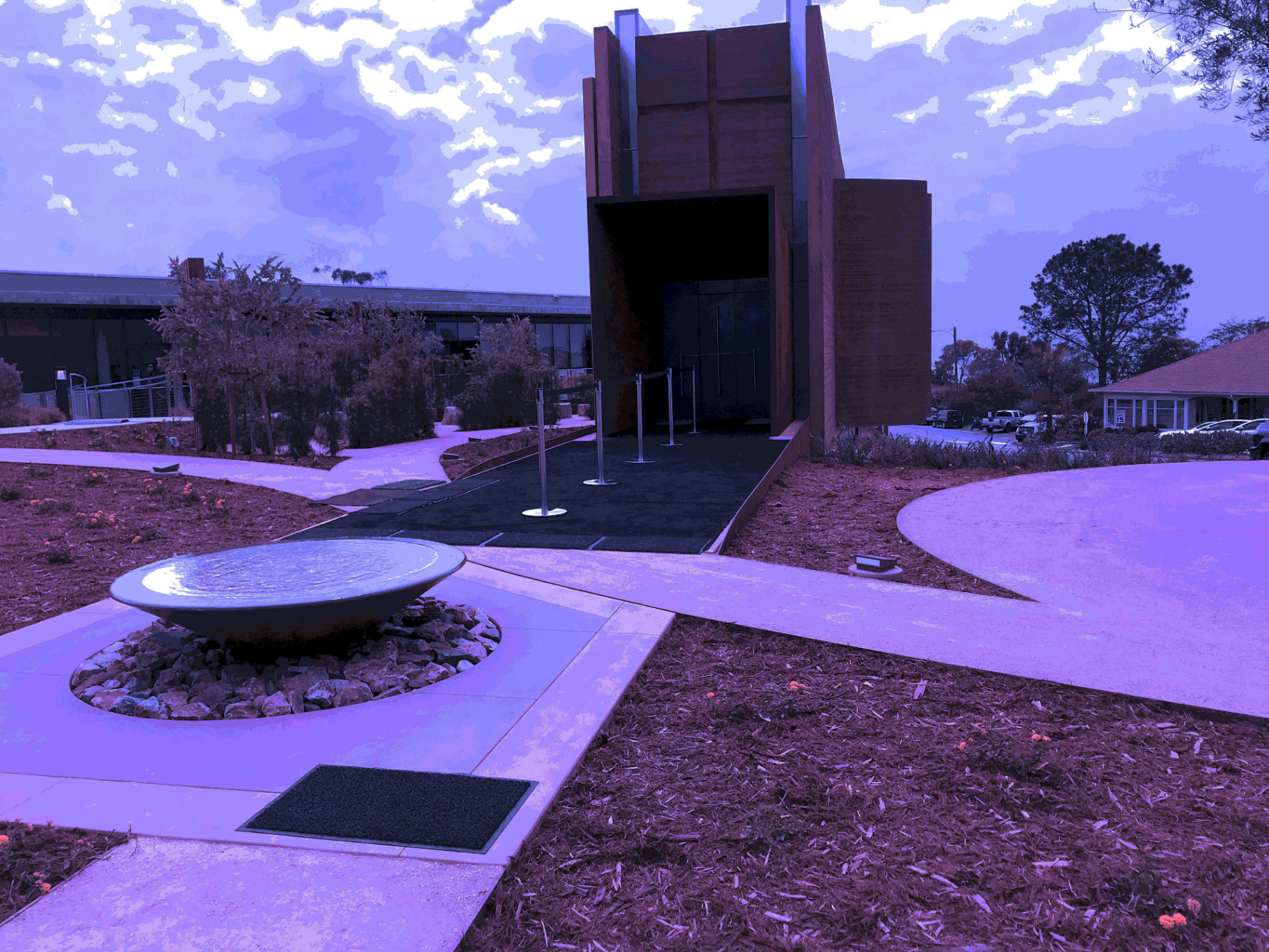 Point Loma Nazarene University Chapel installed landscape - Point Loma, San Diego